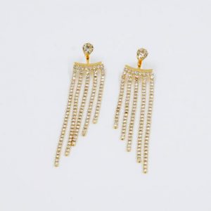 gynaikeia-kremasta-skoularikia-me-xrysh-vash-kai-lefkes-petres golden white crystals stainless steel jewelry earrings