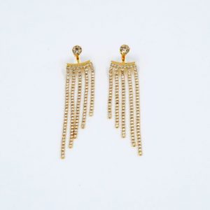 gynaikeia-kremasta-skoularikia-me-xrysh-vash-kai-lefkes-petres golden white crystals stainless steel jewelry earrings