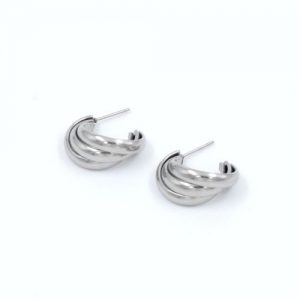 gynaikeia-skoularikia-krikoi-asimi-apo-atsali-striftoi-me-triplo-sxedio silver stainless steel earrings jewelry