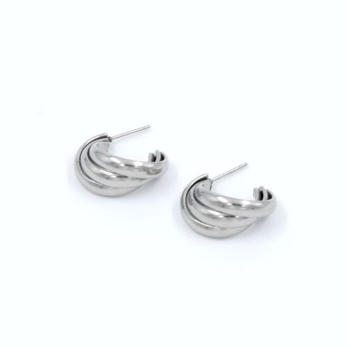 gynaikeia-skoularikia-krikoi-asimi-apo-atsali-striftoi-me-triplo-sxedio silver stainless steel earrings jewelry