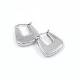 gynaikeia-skoularikia-krikoi-asimi-atsali-me-monterno-sxedio jewelry stainless steel modern silver earrings