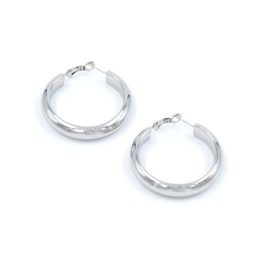 gynaikeia-skoularikia-krikoi-classic-asimi-apo-atsali silver stainless steel earrings jewelry