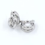 gynaikeia-skoularikia-krikoi-triploi-asimi-apo-atsali stainless steel silver earring jewelry