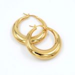 gynaikeia-skoularikia-krikoi-xrysoi-classic-atsali stainless steel golden jewelry earring