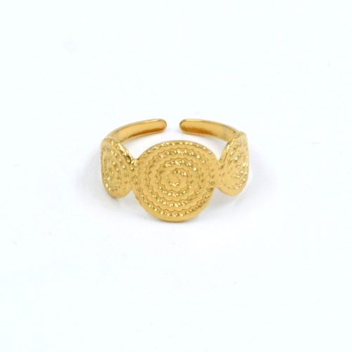 gynaikeio-daxtilidi-xryso-atsali-triplo-sfirilato ring golden stainless steel jewelry