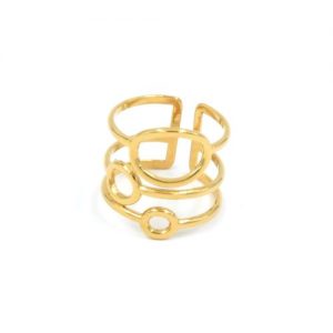 gynaikeio-daxtlidi-xryso-atsali-me-monterno-sxedio golden ring stainless steel jewelry