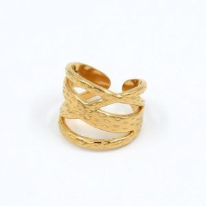 gynaikeio-daxtlidi-xryso-atsali-me-monterno-sxedio golden ring jewelry stainless steel