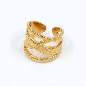 gynaikeio-daxtlidi-xryso-atsali-me-monterno-sxedio golden ring jewelry stainless steel